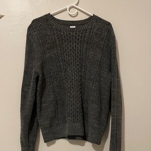 Men's GAP Gray Cable Knit Sweater